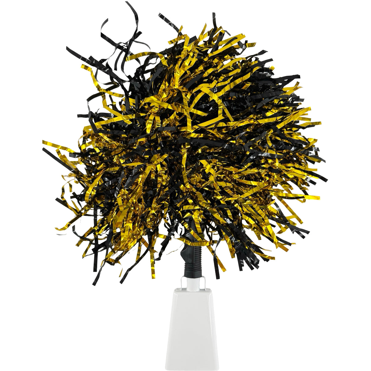 Black &amp; Gold Football Pom-Bell