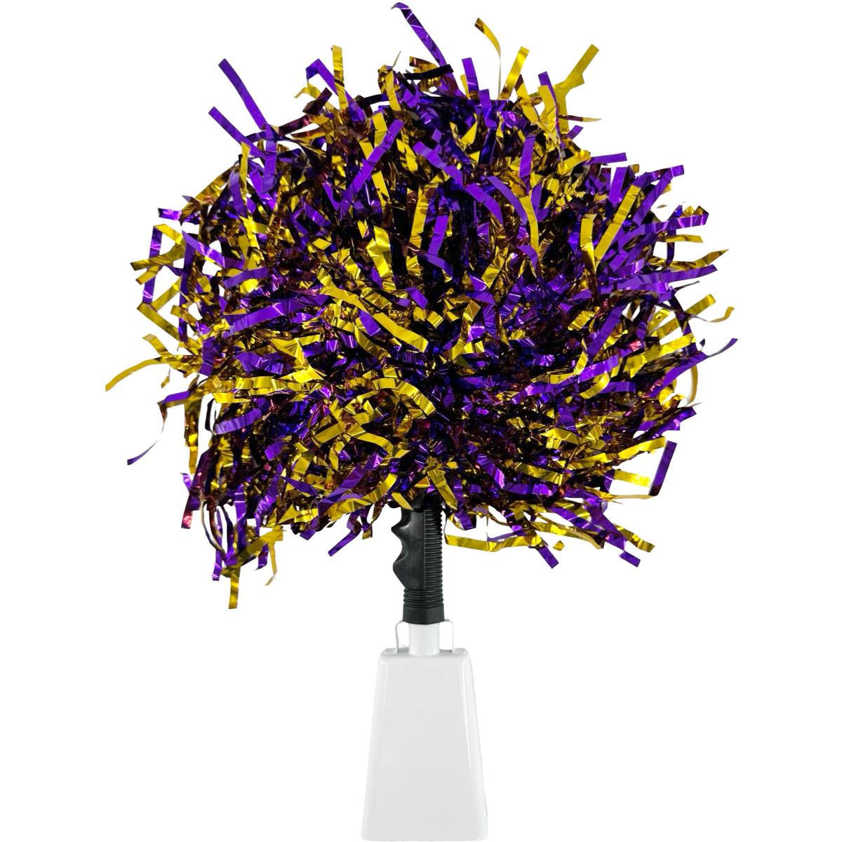 Purple &amp; Gold Football Pom-Bell