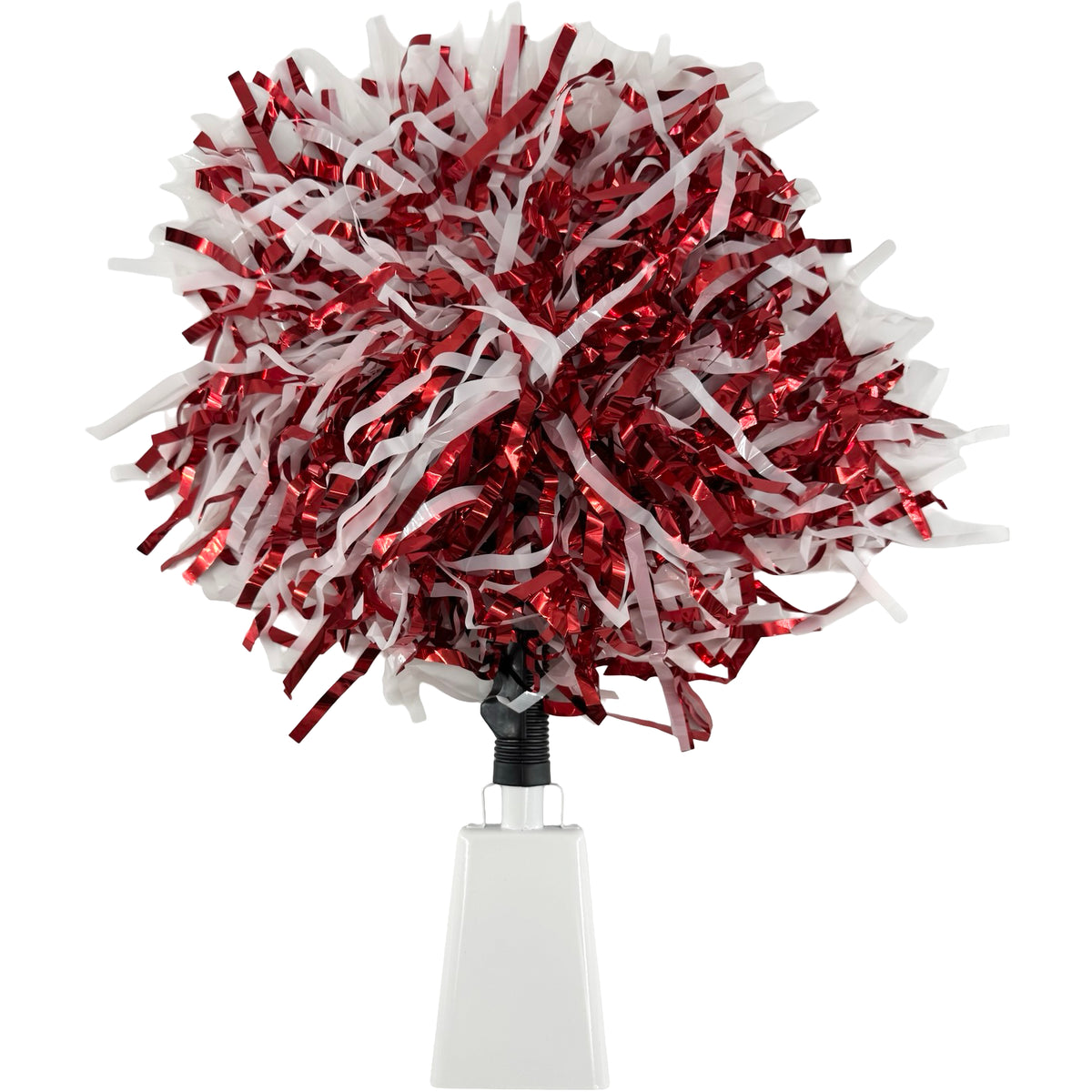 Red &amp; White Football Pom-Bell