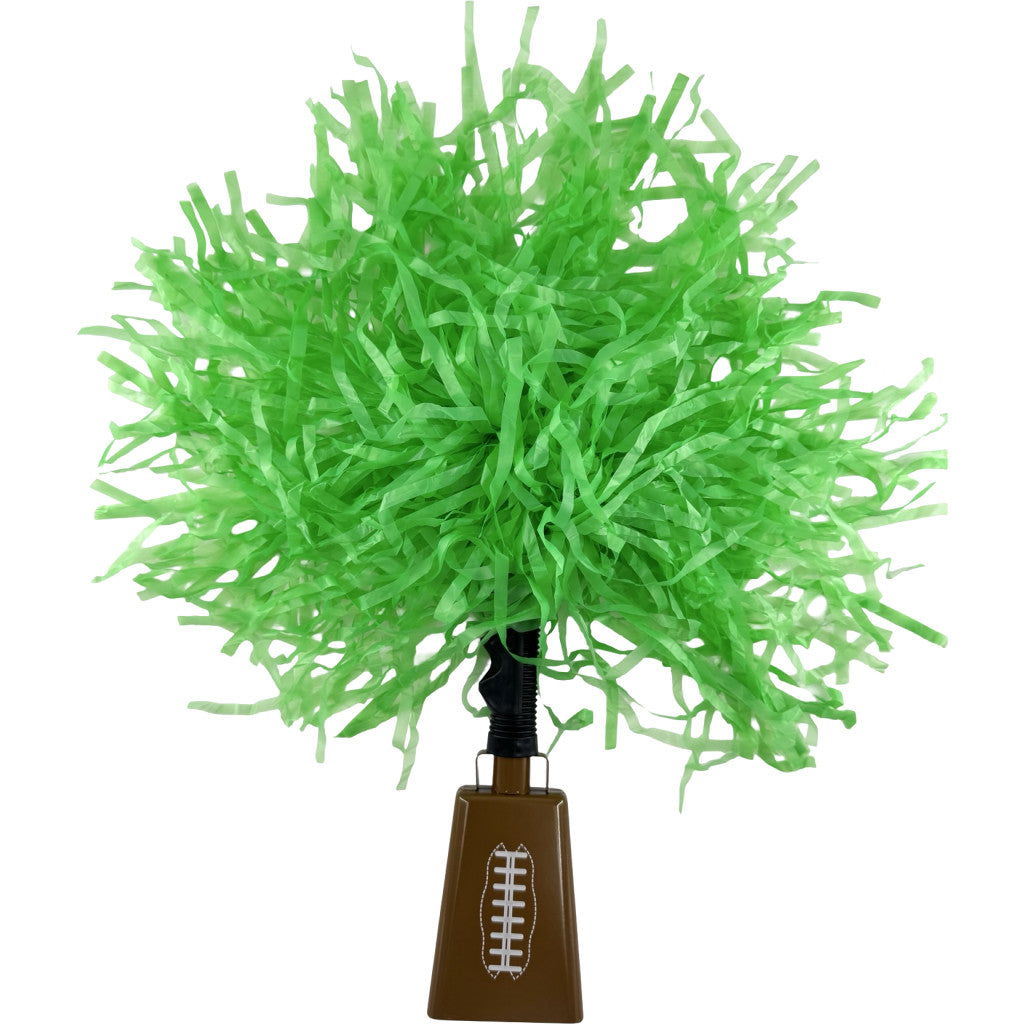 Green Football Pom-Bell
