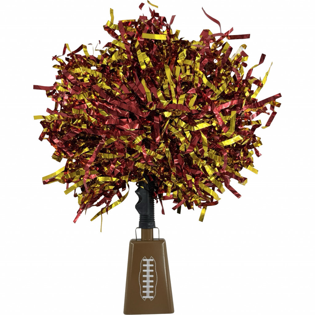 Red &amp; Gold Football Pom-Bell