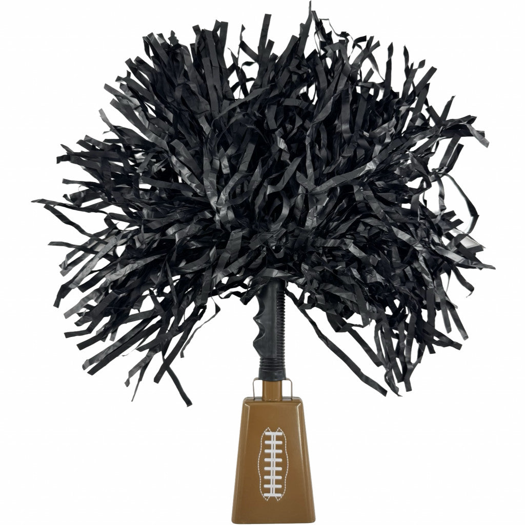 Black Football Pom-Bell